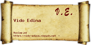 Vido Edina névjegykártya